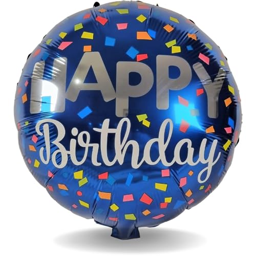 DIWULI Happy Birthday Luftballon - Folien-Ballon Blau Deko von DIWULI