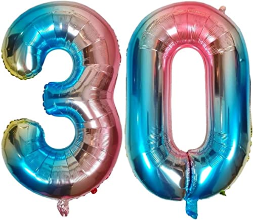 DIWULI Zahl 30 Ballon Blau – Deko 30. Geburtstag Party DIWULI Zahl 30 Ballon Blau – Deko 30. Geburtstag Party von DIWULI