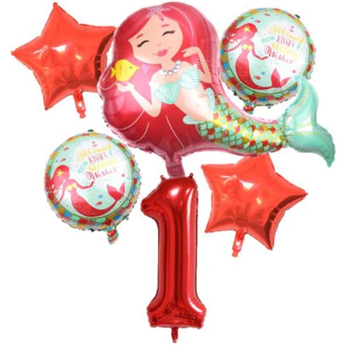 DIWULI Meerjungfrau Luftballon Set 1 Jahr XXL Deko DIWULI Meerjungfrau Luftballon Set 1 Jahr XXL Deko von DIWULI
