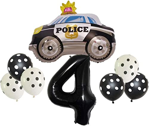 DIWULI Polizei Geburtstag Deko 4 Jahre - Polizei Kindergeburtstag Ballons, Zahlen-Ballon Zahl 4 Luftballon, Polizei Geburtstag, Polizei Deko Kindergeburtstag Junge Party, Polizei Ballon Folienballon DIWULI Polizei Geburtstag Deko 4 Jahre - Polizei Kindergeburtstag Ballons, Zahlen-Ballon Zahl 4 Luftballon, Polizei Geburtstag, Polizei Deko Kindergeburtstag Junge Party, Polizei Ballon Folienballon von DIWULI