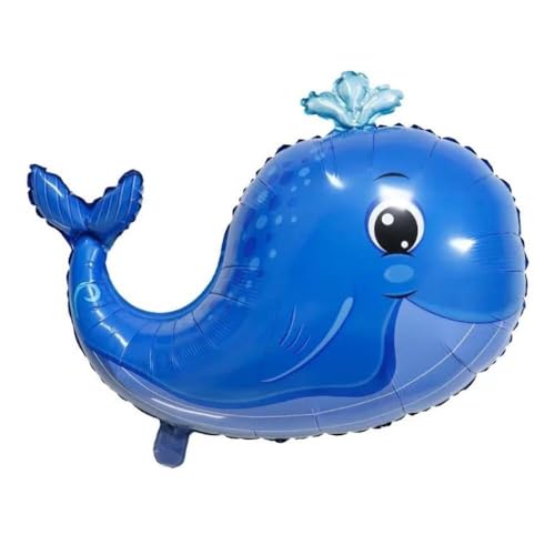 DIWULI Wal Luftballon - Tier-Deko Blau Geburtstagsdeko von DIWULI