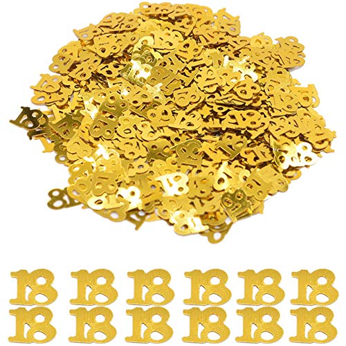 DIWULI Zahlen-Konfetti Gold 18 - Edle Tisch-Deko Geburtstag DIWULI Zahlen-Konfetti Gold 18 - Edle Tisch-Deko Geburtstag von DIWULI