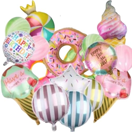 DIWULI riesiges Luftballon Set, Donut Happy Birthday Folien-Ballons, Geburtstagsballons, Folien-Luftballon, Kinder-Geburtstag Junge Mädchen, Motto-Party, Dekoration Süßigkeiten, Party-Deko Ballon-Set DIWULI riesiges Luftballon Set, Donut Happy Birthday Folien-Ballons, Geburtstagsballons, Folien-Luftballon, Kinder-Geburtstag Junge Mädchen, Motto-Party, Dekoration Süßigkeiten, Party-Deko Ballon-Set von DIWULI