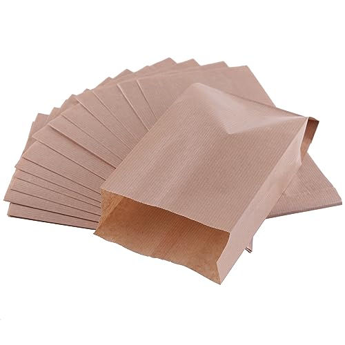 DIY-24H | 250 Stück | 5 Größen Papiertüten Farbe Braun, Geschenktüten aus Papier, Kleine Tüten für Süßigkeiten, Kraftpapiertüten, Brottüten, Brötchentüten (180x380x80mm) von DIY-24H