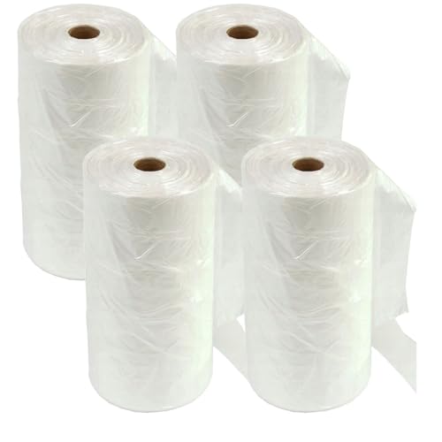 DIY-24H | Knotenbeutel 2000 Stück | 4 Rollen | Hemdchenbeutel auf Rolle 22+12x48cm transparent Beutel Tüten für Obst Gemüse von DIY-24H