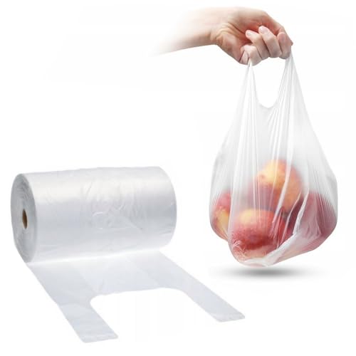 DIY-24H | Knotenbeutel Hemdchenbeutel auf Rolle 22+12x48cm transparent Beutel Tüten für Obst Gemüse 500 Stück (1 Rolle) von DIY-24H