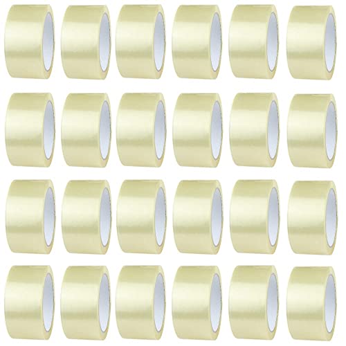 DIY-24H LEISE ABROLLEND Klebeband Transparent 50mm breit, 66 Meter, Stärke: 46my Packband Paketband Paketklebeband Klar Universalklebeband zum Verpacken von Paketen, Profi-Qualität (24 Rollen) von DIY-24H