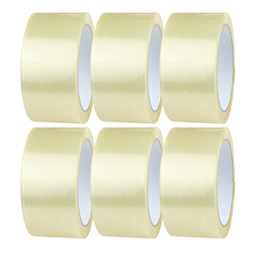 DIY-24H LEISE ABROLLEND Klebeband Transparent 50mm breit, 66 Meter, Stärke: 46my Packband Paketband Paketklebeband Klar Universalklebeband zum Verpacken von Paketen, Profi-Qualität (6 Rollen) von DIY-24H