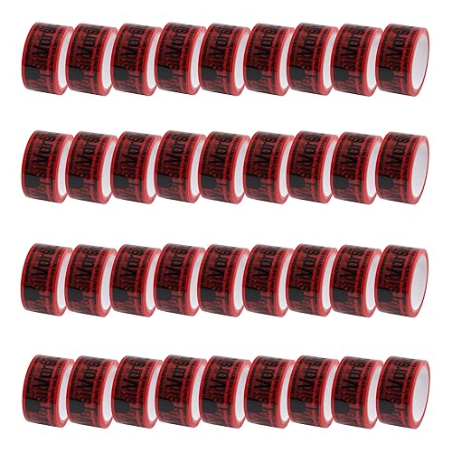 DIY-24H | VORSICHT GLAS Klebeband rot 48mm breit, 66 Meter, Stärke: 40my Packband Paketband Paketklebeband für Zerbrechliches Paket, Profi-Qualität (36 Rollen) von DIY-24H