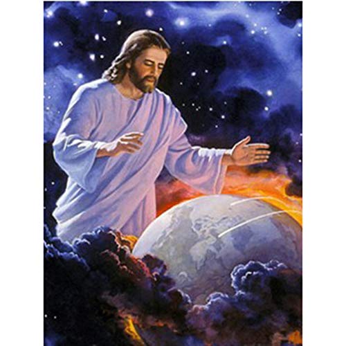 DIY 5D Diamond Painting Kits für Erwachsene, rund, Vollbohrer, Diamantgemälde, Jesus Christus, Christlich, für Zuhause, Wanddekoration, 30 x 40 cm DIY 5D Diamond Painting Kits für Erwachsene, rund, Vollbohrer, Diamantgemälde, Jesus Christus, Christlich, für Zuhause, Wanddekoration, 30 x 40 cm von DIY 5D Diamond Painting
