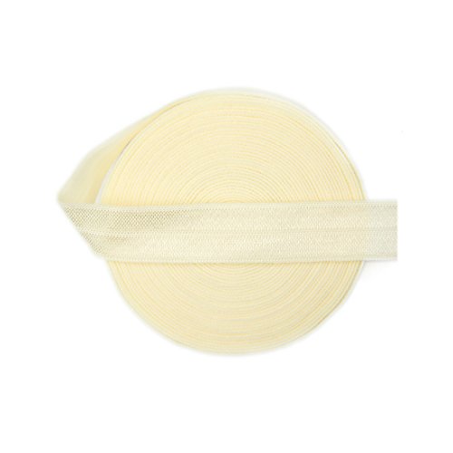 DIY PARK Elastisches Elastan-Satinband Schleifenband, 4,5 m, 1,6 cm, einfarbig, elfenbeinfarben von DIY PARK