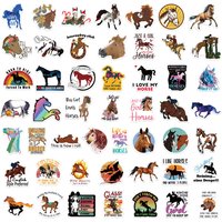 10/50Pcs Horse Riding Stickers For Notebooks Stationery Computer Motivational Sticker Vintage Craft Supplies Scrapbooking