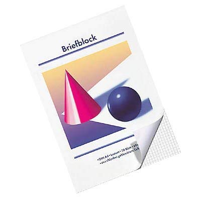 10 Stück Briefblöcke / DIN A4 / kariert / 80 g/m² / 50 Blatt