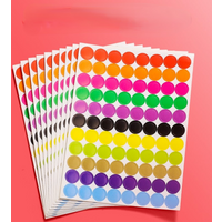 10 sheets Round Spot Circles Sealing Stiker Paper Labels Coloured Dot Stickers Adhesive Package Label Party Decoration