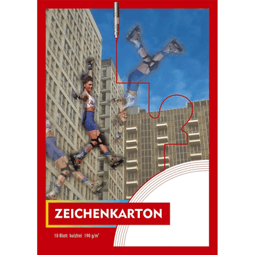10 x Zeichenkarton - Block mit 10 Blatt 190g/qm A4.