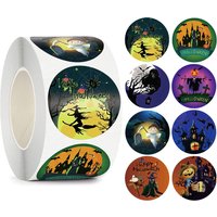 100-500pcs Halloween Pumpkin Bat Sealing Sticker 1inch Happy Halloween Sticker For Kids Party Baking Accessories Tools DIY 100-500pcs Halloween Pumpkin Bat Sealing Sticker 1inch Happy Halloween Sticker For Kids Party Baking Accessories Tools DIY