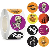 100-500pcs Halloween Pumpkin Ghost Sticker Packaging Sealing Label Sticker 1inch Gift Stickers Labels Horror Creation Decoration