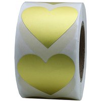 100-500pcs Seal Labels Stickers Heart Shape Of Gold Stickers Scrapbooking For Package And Wedding Decoration Stationery Sticker
