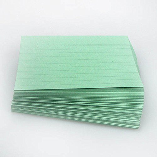 100 Karteikarten DIN A5 / grün / liniert / 190 g/m²