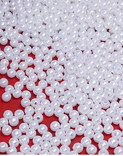 1000 Perlen Wachsperlen 8mm weiß Hochzeit Basteln