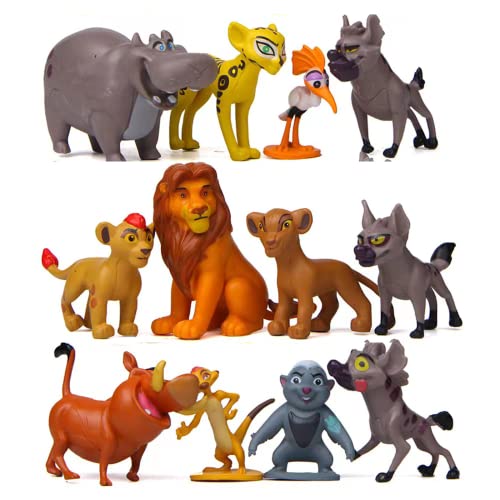 IXOKEV 12 Stück Kuchen Deko Cupcake Figuren, Löwen Cake Topper, Cartoon Geburtstag Tortendeko, Mini Figuren für Kinder Party Supplies von Pays dintimidation