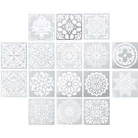 16 Pcs Mandala Template Kids Drawing Stencil DIY Templates Cake Stencils Craft Painting Rose Flowers Hollow