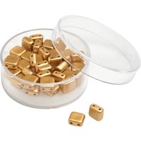 Glasperle "Quadratisch", 35 Stück - Gold von PRACHT