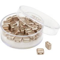 Glasperle "Quadratisch", 35 Stück - Platin Glasperle "Quadratisch", 35 Stück - Platin von PRACHT