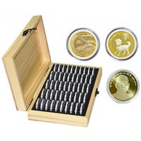 203050100 Coin Storage Boxes Round Coin Storage Wooden Box Commemorative Coin Collection Box