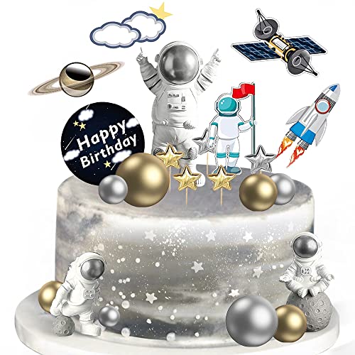 22 Stück Weltraum-Kuchendekoration, Weltraum-Cupcake-Topper, Astronauten-Figur 22 Stück Weltraum-Kuchendekoration, Weltraum-Cupcake-Topper, Astronauten-Figur von CANIPHA