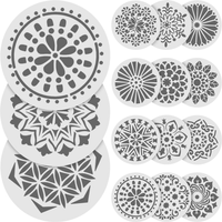 24Pcs Mandala Stencils Stencils for Painting Flower Template for Painting DIY Mandala Stencils