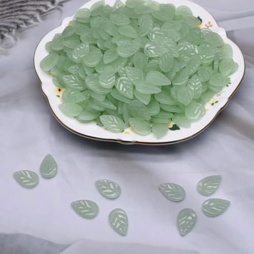 30/60 Stück pro Beutel, 11 x 18 mm, Glasperlen, Blätter, transparent, grün, lose Abstandsperlen, Charms, Anhänger, tschechisches Glas, DIY-Zubehör-B00927006-60 Stück 30/60 Stück pro Beutel, 11 x 18 mm, Glasperlen, Blätter, transparent, grün, lose Abstandsperlen, Charms, Anhänger, tschechisches Glas, DIY-Zubehör-B00927006-60 Stück