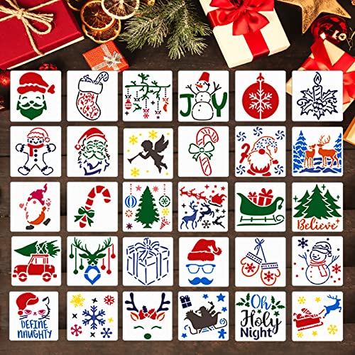 30 Stück Schablone Weihnachten,Schneespray Fenster Schablone,Weihnachtsschablonen,Weihnachten Basteln Schablonen Kinder,Zeichenschablonen Malschablonen Wiederverwendbar 30 Stück Schablone Weihnachten,Schneespray Fenster Schablone,Weihnachtsschablonen,Weihnachten Basteln Schablonen Kinder,Zeichenschablonen Malschablonen Wiederverwendbar von Johiux