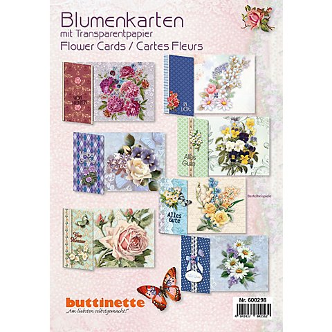 3D-Bastelmappe "Blumenkarten", für 10 Karten 3D-Bastelmappe "Blumenkarten", für 10 Karten