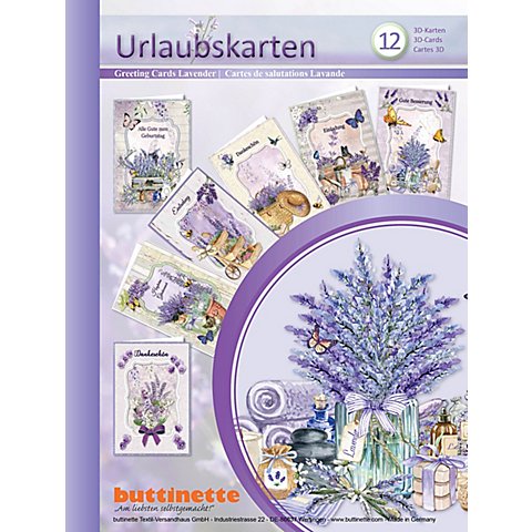 3D-Bastelmappe "Lavendel", für 12 Karten 3D-Bastelmappe "Lavendel", für 12 Karten