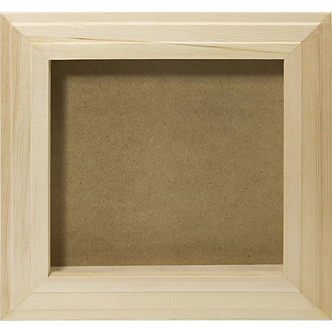 3D-Bilderrahmen aus Holz, 27 x 27 x 3,5 cm
