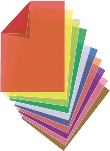 40 (4x 10) Blatt Transparentpapier DIN A4 / 10 Farben