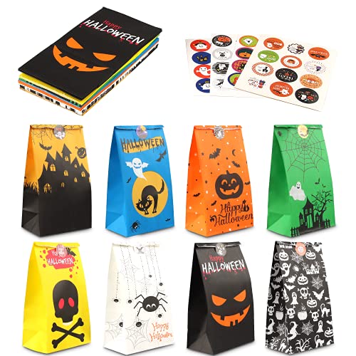 40 Stück Halloween Papiertüten, Halloween Party Geschenktüten, Halloween Tüten für Süßigkeiten, Halloween Candy Tüten, Halloween Geschenktüten Papier mit Aufkleber, für Geburtstag Party Halloween 40 Stück Halloween Papiertüten, Halloween Party Geschenktüten, Halloween Tüten für Süßigkeiten, Halloween Candy Tüten, Halloween Geschenktüten Papier mit Aufkleber, für Geburtstag Party Halloween von Hallo Party