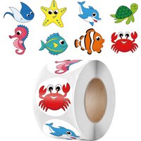 50-500pcs Cute Cartoon Starfish Stickers Children Reward Label Encouragement Scrapbooking Decoration Stationery Sticker