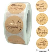 50-500pcs Merry Christmas Stickers Gold Stamping Christmas Label For Child Gift Decor Shop Product Packaging Stickers Label