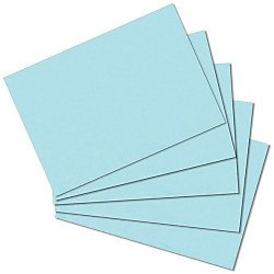 500 Karteikarten in A7 blau blanko von Herlitz [Sparpaket]