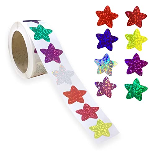 500 Stück Stern Aufkleber Rolle, 2,5cm 8 Farben Selbstklebend Stern aufkleber für Lehrer Belohnungs zubehör,Diy Scrapbooking Karten Dekoration (Kleine Stern) von RADISOPH