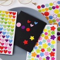 6 Sheet/set Children Reward Stickers Five-pointed Star Gold Foil Pvc Sticker Scrapbooking for Gift Decoration Stationery Sticker