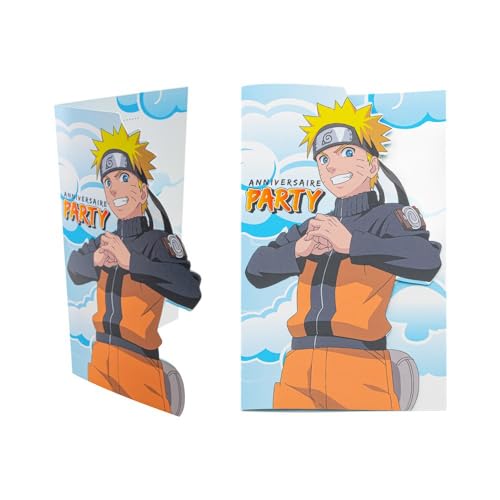 8 cartons d'invitation 16 x 10 cm Naruto™