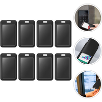 8Pcs ID Card Sleeve Reusable Badge Protector Slide Open Card Sleeves ID Card Holder 8Pcs ID Card Sleeve Reusable Badge Protector Slide Open Card Sleeves ID Card Holder
