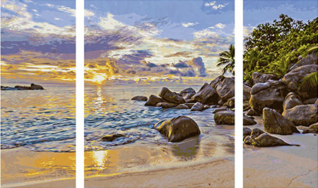 Abendstimmung im Paradies - Triptychon Abendstimmung im Paradies - Triptychon