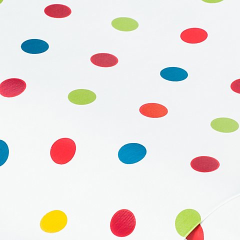 Abwaschbare Tischwäsche/Wachstuch "Punkte", bunt Abwaschbare Tischwäsche/Wachstuch "Punkte", bunt