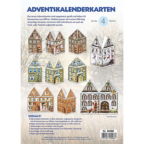 Adventskalenderkarten, für 4 Karten Adventskalenderkarten, für 4 Karten