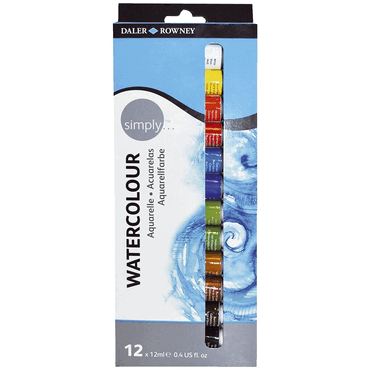 Aquarellfarben Simply - 12x 12 ml sortiert.