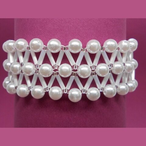 Bastelanleitung Perlen Armband Choker-Collier Bastelanleitung Perlen Armband Choker-Collier